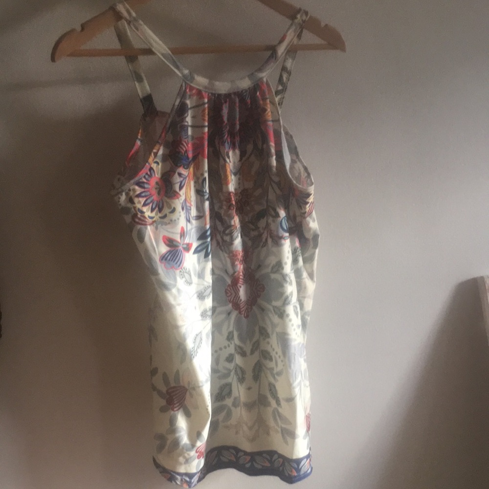 Adorable flowy, colorful, and sweet tank tunic.